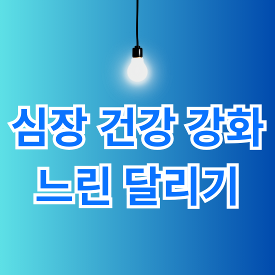 심장 건강 강화 느린 달리기