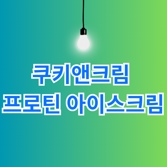 쿠키앤크림 프로틴 아이스크림