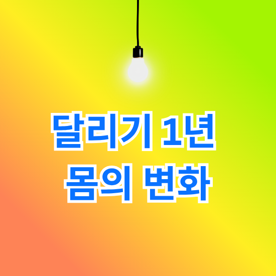 달리기를 1년 하고 나서 몸의 변화