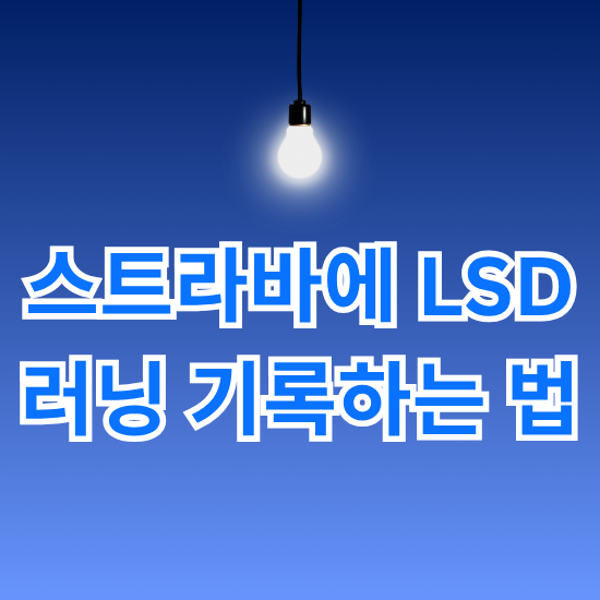 스트라바에 LSD 러닝 기록하는 법