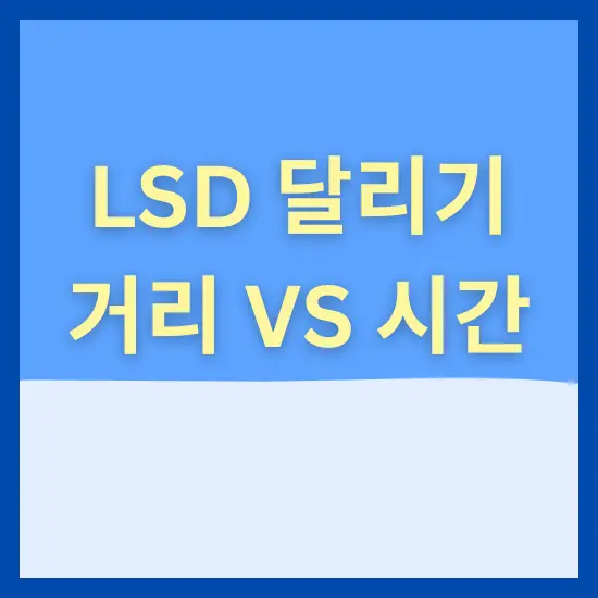 LSD 달리기에서 거리와 시간